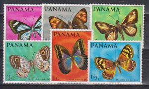 Панама 1968, Бабочки, 6 марок